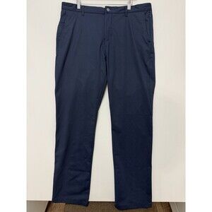 Twillory Performance Chino Golf Pants 38x34 Blue Plaid Straight Leg Activewear